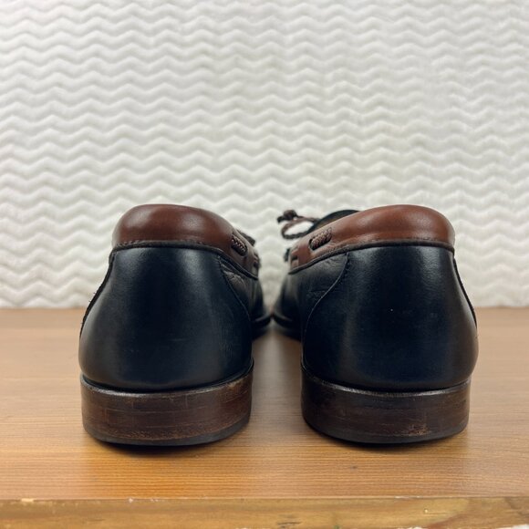 Allen Edmonds Woodstock Loafers Kiltie Braided Tassel Mens 11 B USA Slip On Blk - Picture 8 of 16
